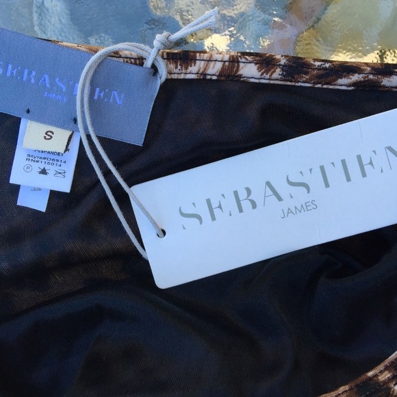 SEBASTIEN JAMES LEOPARD PRINT MINI DRESS SIZE S - Picture 5 of 6